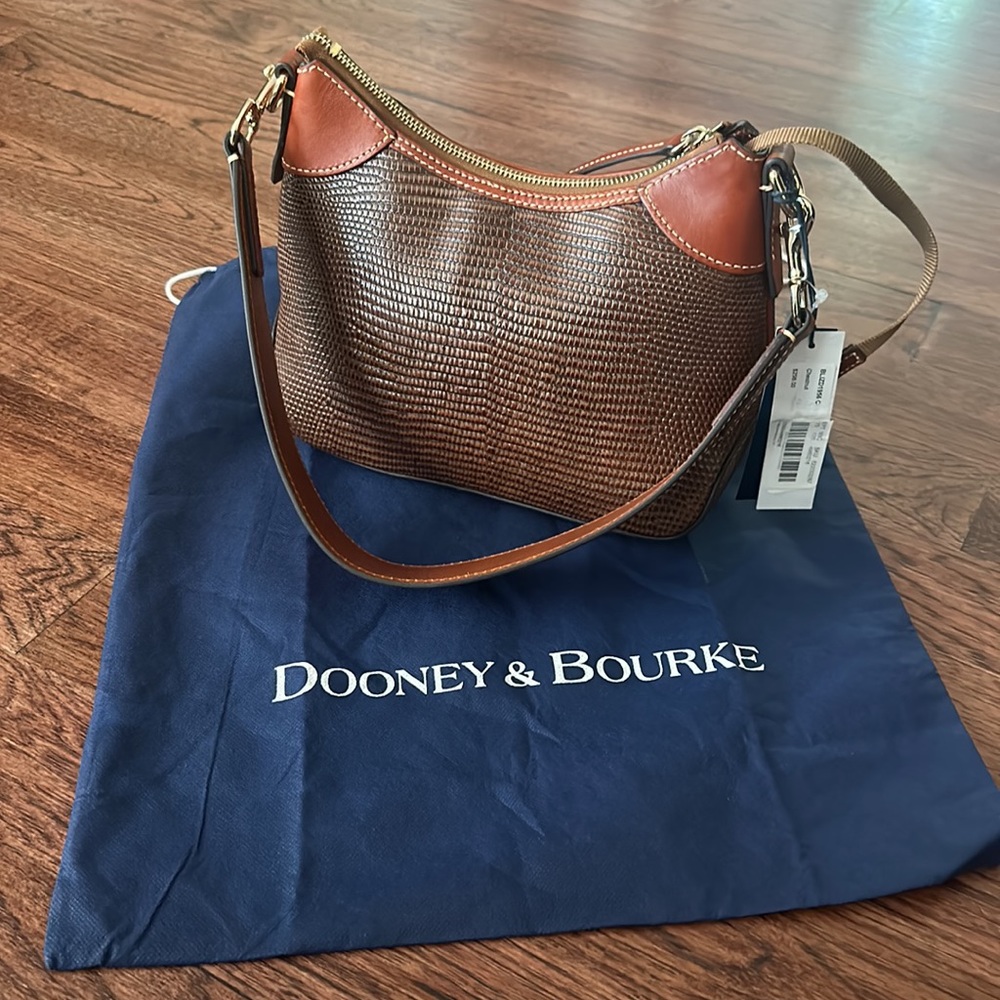Dooney & Bourke Embossed Lizard Small Hobo